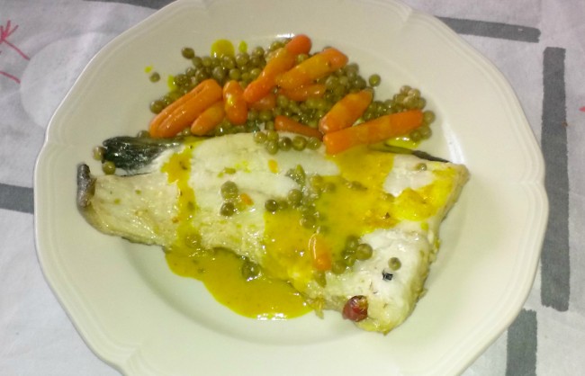 Recette de cabillaud au curry et aux petits pois à la vapeur
